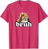 Kids Boys Girls Bruh Mini Holland Lop Bunny Rabbit Lover Hoodie in Red Heather