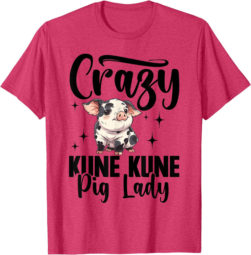 Kune Kune Pig Accessories & KuneKune Clothes Kune Kune Pig Girl Accessories for Women Kunekune Pig T-Shirt - Red Heather