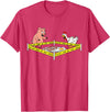 Mr Ben Thanksgiving Police Line Do Not Cross Pig and Chicken Funny Food T-Shirt - Red Heather