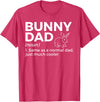 Bunny Dad Definition Rabbit Lover T-Shirt in Red Heather