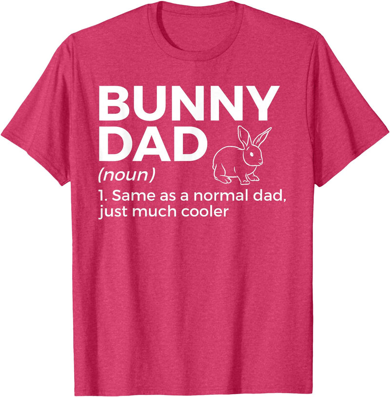 Bunny Dad Definition Rabbit Lover T-Shirt in Red Heather