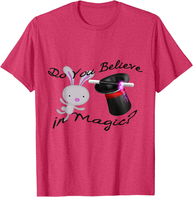 Top Hat and Rabbit T-Shirt in Red Heather