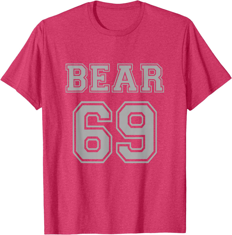 BearWoof Cool Gay Bear Pride Bear 69 T-Shirt - Red Heather