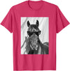 Funny Animal Photography Clothing Co. Cute Horse with Sunglasses Farm Animal Photo Booth T-Shirt - Red Heather