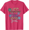 Yarn Crafting Tee Co Funny Yarn Crafting Saying Knitting Crochet T-Shirt - Red Heather