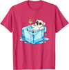 Cool Polar Bear Summer Vibes Chill Ice Cube Lazy Polar Bear in Ice Cube Tropical Cocktail T-Shirt - Red Heather