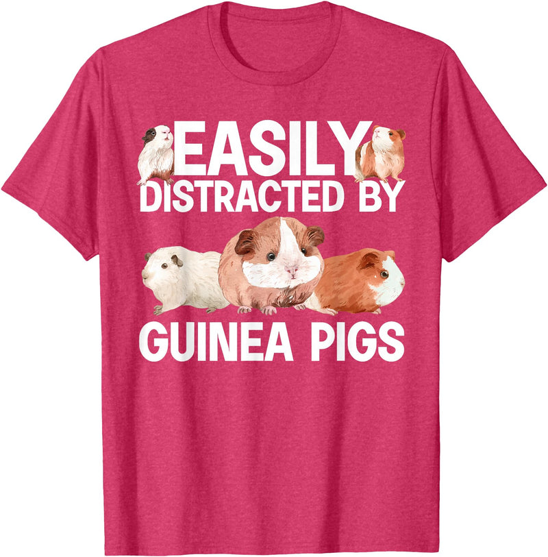 Guinea Pig Gift Guinea Pig Accessories & Stuff Cute Guinea Pig Art for Men Women Adult Guinea Pig Lover T-Shirt - Red Heather