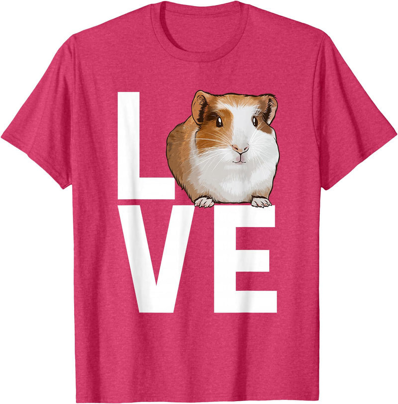 Guinea Pig Gift Guinea Pig Accessories & Stuff Cool Guinea Pig For Men Women Pet Hamster Rodent Animal Love T-Shirt - Red Heather