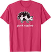Pork Cupine Shirts Funny Pork-Cupine Shirt - Porcupine and Pig Tee T-Shirt - Red Heather