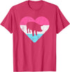 Retro Vintage Animal and Pet Gifts Retro Vintage Pig Gift for Women or Girls T-Shirt - Red Heather