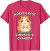 Best & Fun Guinea PIg Designs Funny World's Best Guinea Pig Grandpa Granddad T-Shirt - Red Heather