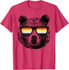 Equal Rights Gay Bear Sânpebe Designs Gay Bear with Sunglasses T-Shirt - Red Heather