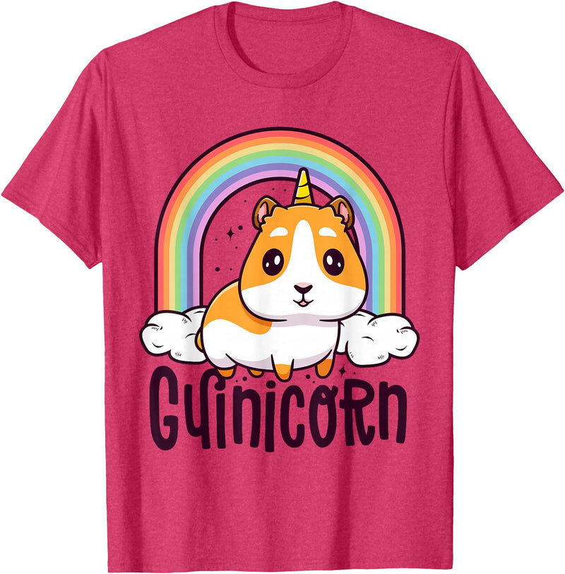 Guinea Pig by Hoy Haus Guinicorn Funny Guinea Pig Shirts For Kids Boy Girl Unicorn T-Shirt - Red Heather