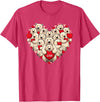 Cute Polar Bear Lovers Valentine Costume Women Men Funny Polar Bear Heart Valentine Polar Bear Womens Mens Kids T-Shirt - Red Heather