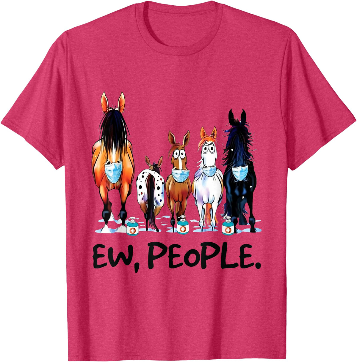 Horses Lovers Gifts Tees Horses Ew People Funny Horse Animal Lovers Gifts Men Women T-Shirt - Red Heather