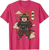 Samurai Pig Anime Japan Pig Samurai Japanese Warrior T-Shirt - Red Heather