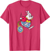 Alice in Wonderland - Late White Rabbit T-Shirt in Red Heather
