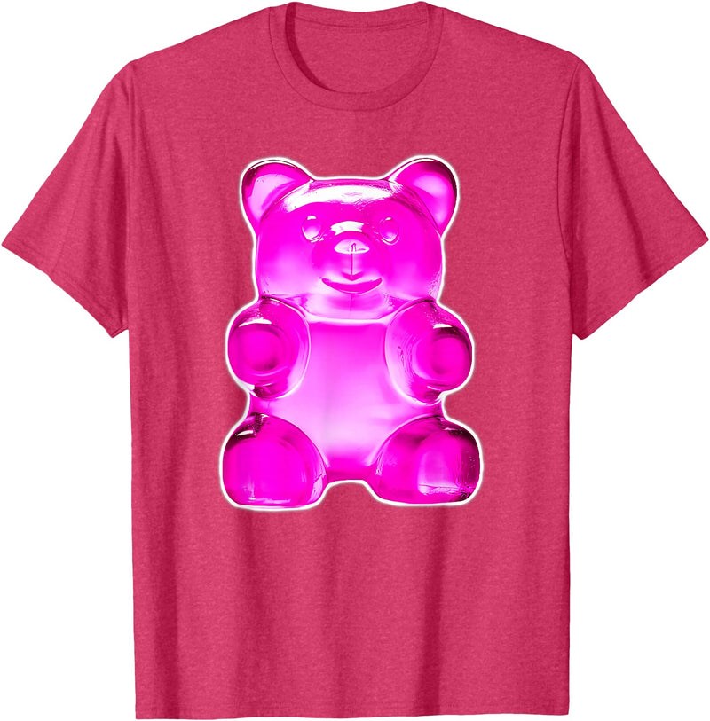 Urban Empyre Pink Gummy Bear Candy T-Shirt - Red Heather