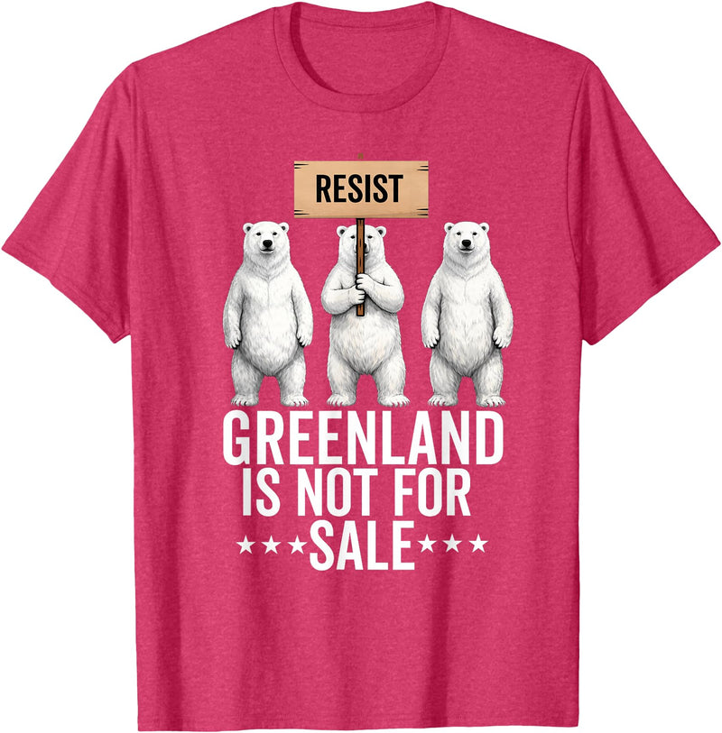 Greenland is not for sale Merch Greenland is not for Sale Polar Bear Greenland Denmark T-Shirt - Red Heather