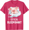 Cute Sleeping Pig Nightgown Sleepwear Pajama Official Sleepshirt Cute Sleeping Pig Animal Lovers Pajama T-Shirt - Red Heather