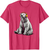 Arctic Wildlife Music Lover Designs Polar Bear Headphones Music Lover Funny Arctic DJ T-Shirt - Red Heather