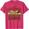 Officially Retired Tee Retirement Gifts for Women My Retirement Plan Involves Cows Funny Farmer Retired Gifts T-Shirt - Red