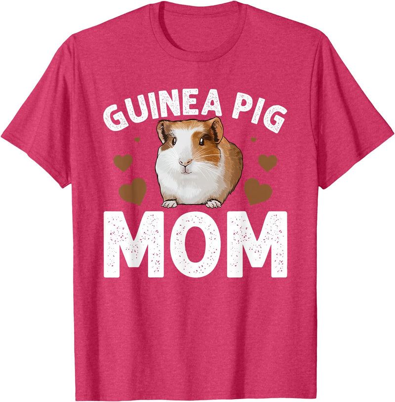 Guinea Pig Gift Guinea Pig Accessories & Stuff Cute Guinea Pig Art for Women Girl Adult Guinea Pig Lovers T-Shirt - Red Heather
