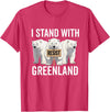 I stand with Greenland Merch Apparel I Stand with Greenland Protest Polar Bear Greenland Denmark T-Shirt - Red Heather