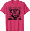 P22 Mountain Lion Tee Shirts for Nature Lovers P-22 Mountain Lion Legend LA California Art P22 Peace Love T-Shirt - Red Heather