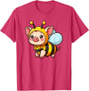 Funny Mini Pig Gifts Mini Pig Bee Pet Funny Animal T-Shirt - Red Heather