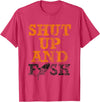 Green Cow Land Shut Up And Fish Distressed apparel T-Shirt - Red Heather