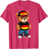 German Teddy Bear Breakdance Rapper German Flag Teddy Bear Germany Hip Hop T-Shirt - Red Heather