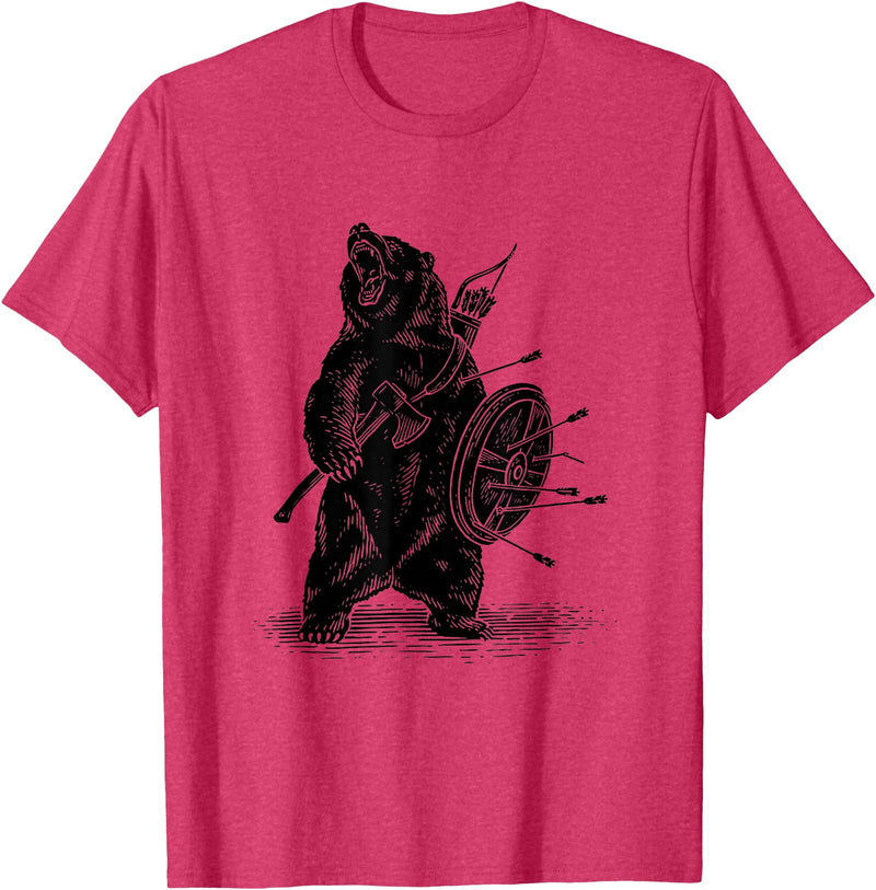 Amazing T shirt Viking Bear T-Shirt Polar Bear T-Shirt T-Shirt - Red Heather