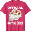 Official Sleep Pajamas Nightgown Sleepwear Co. Guinea Pig Official Napping shirt Pajamas Nightgown T-Shirt - Red Heather