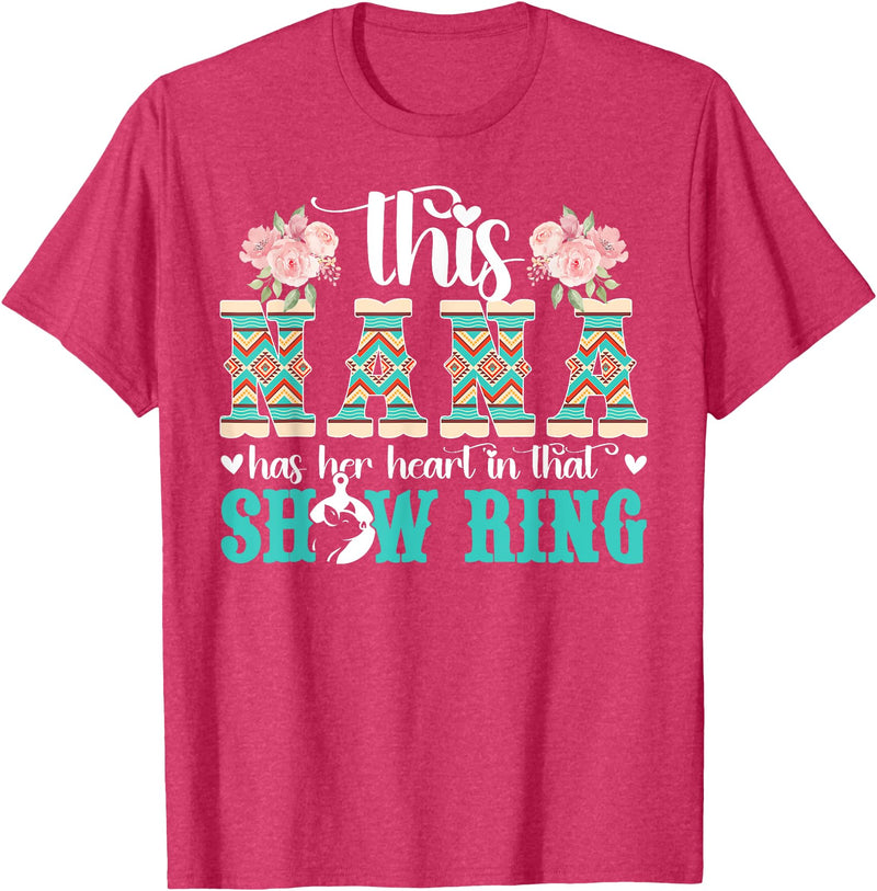 Proud Pig Show Nana Mother's Day Pig Show Nana Grandma Proud Pig Show Nana T-Shirt - Red Heather