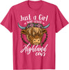 Scottish Highland Cow Lovers Scottish Highland Cow Just a Girl Who Loves Highland Cows T-Shirt Small - Red Heather