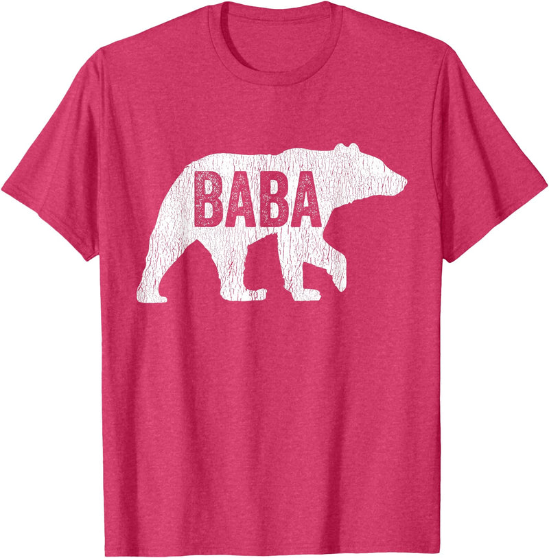 Matching Family Bear by Foxio Baba Bear Matching Family Camping Vintage Bear Funny Baba T-Shirt - Red Heather