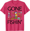 Funny Fishing Fishy Fisherman Fisher Anglers Shirt Gone Fishing-Shirt Youth Boys Kids Toddler Women Girls Cute T-Shirt - Red Heather