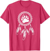 Indigenous Native American For Men Traditional Dreamcatcher Women Bear Native American T-Shirt - Red Heather