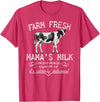 New Mommy Breastfeeding HumorDesigns for Women Funny Breastfeeding Mama's Milk Cow Farm Lacatation New Mom T-Shirt - Red