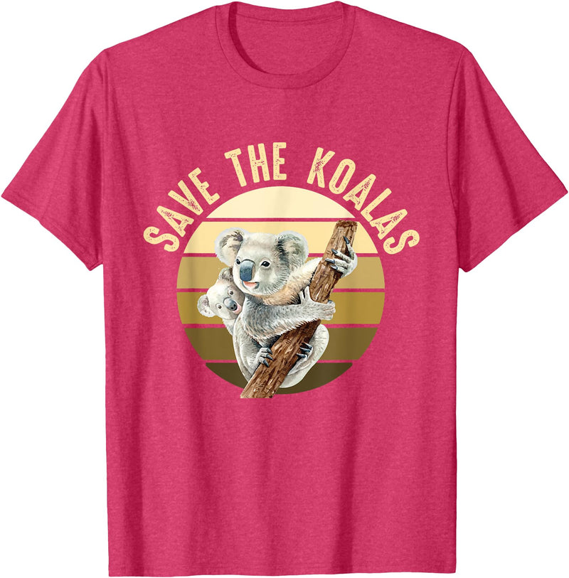 Save the wildlife of Australia Save the Koalas Koala Koala Bear Australia Rescue Protect T-Shirt - Red Heather