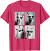 Funny Animal Photography Clothing Co. Funny Llamas with Sunglasses Cool Llama Animals Photo Booth T-Shirt - Red Heather
