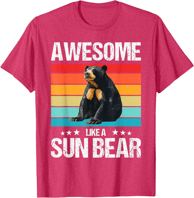 Sun Bears Sun Bear Lovers Shop Awesome like a Sun Bear. Sun Bears Sun Bear T-Shirt - Red Heather