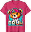 Magical and Funny Teddybear Gifts Hip Hop Teddy Bear Bruh T-Shirt - Red Heather