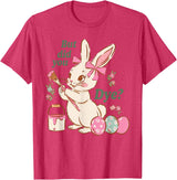 Bunny Egg but Did You Dye Funny Cute Easter Rabbit T-Shirt in Red Heather