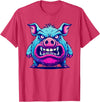 Cartoon Pig Art I Kids Pig Angry Pig I Colorful Pig T-Shirt - Red Heather
