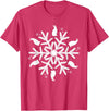 Snowflake Christmas Rabbit T-Shirt in Red Heather