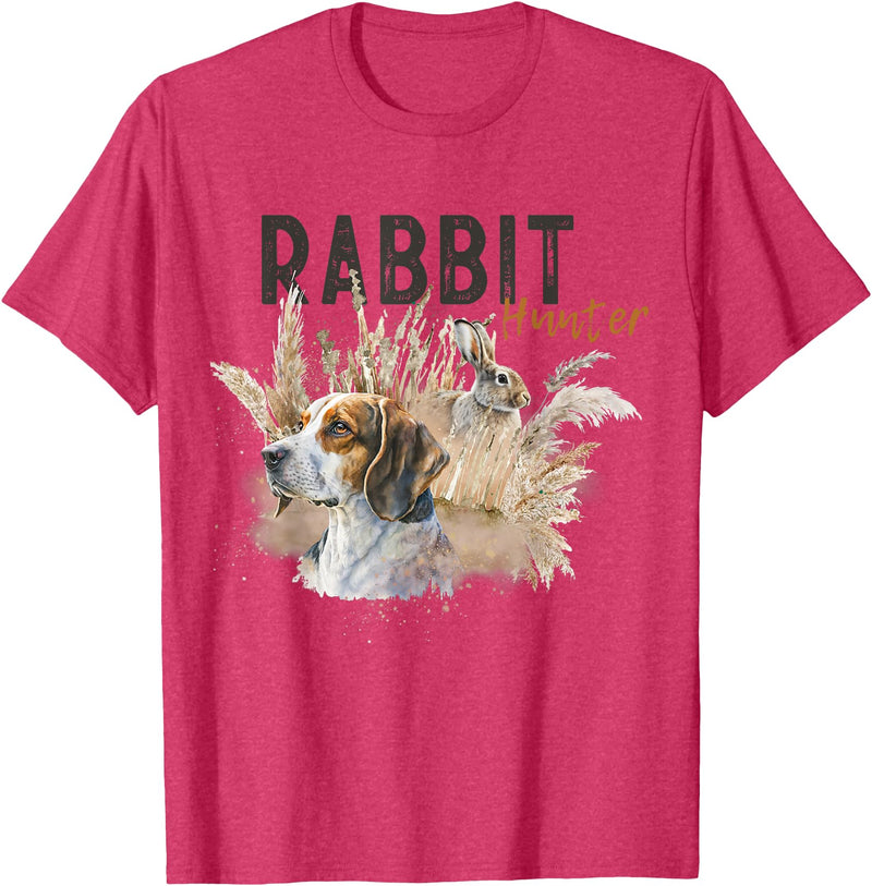 Beagle Dog Rabbit Hunter Rabbit Hunting Rabbiting Hunter for T-Shirt in Red Heather