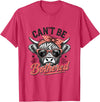 Moody Heifer Polka Dot Ranch Vibes Co Cant Be Bothered Funny Highland Cow Bow Sassy Farm Girl T-Shirt - Red Heather