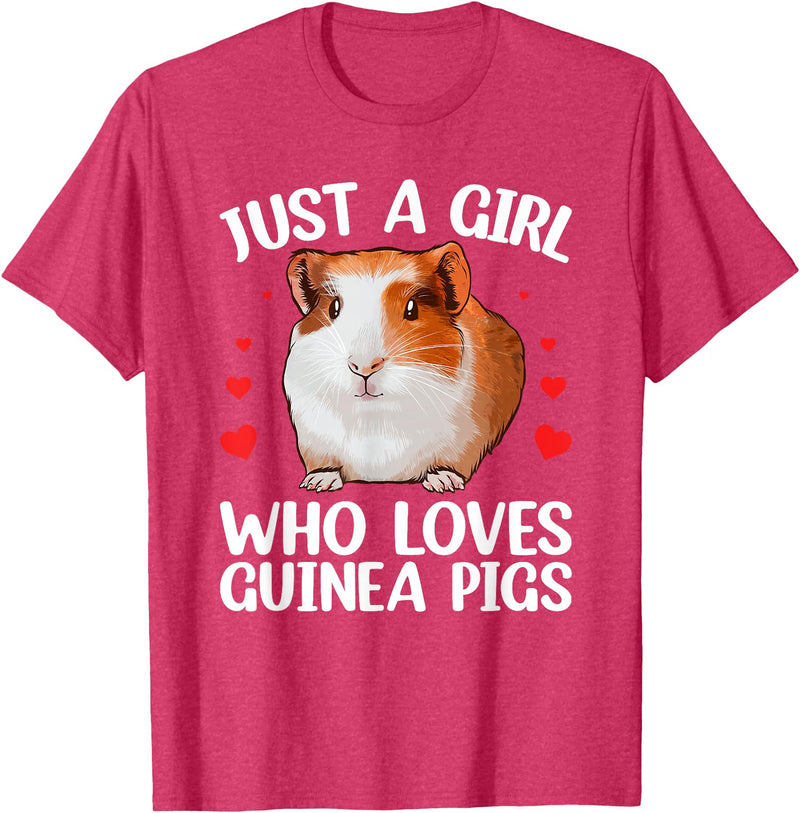 Guinea Pig Gift Guinea Pig Accessories & Stuff Cute Guinea Pig For Women Girls Hamster Pet Guinea Pig Lover T-Shirt - Red Heather